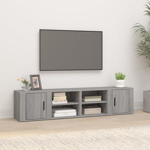 TV-Schränke Grau Sonoma 80 cm, 2er-Set