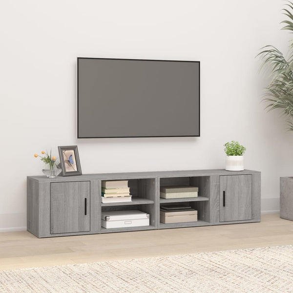 TV-Schränke Grau Sonoma 80 cm, 2er-Set