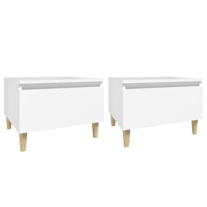 Beistelltische 2er Set Weiß 50x46x35cm