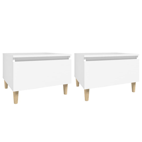 Beistelltische 2er Set Weiß 50x46x35cm
