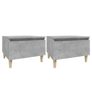 Beistelltische 2er Set Betongrau 50x46x35 cm