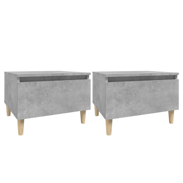 Beistelltische 2er Set Betongrau 50x46x35 cm