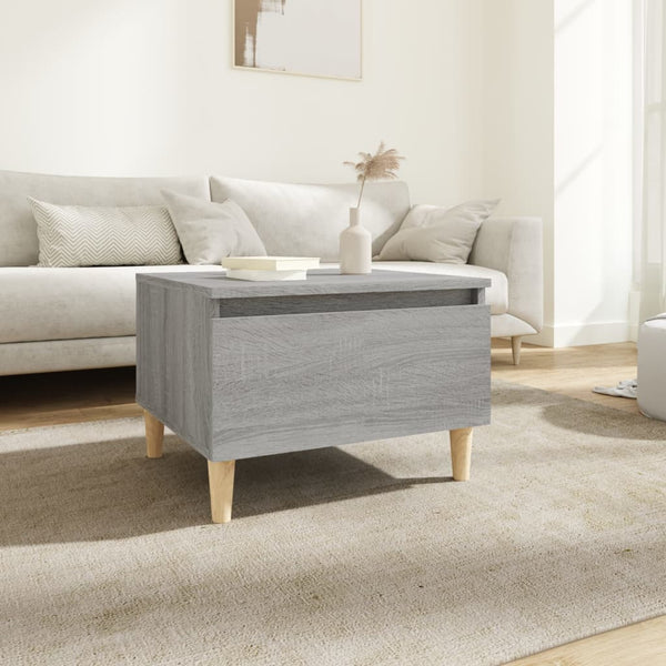 Grauer Beistelltisch Sonoma Holz