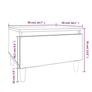 2er Set Beistelltische Braun Eiche