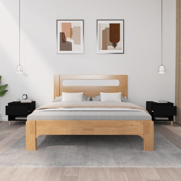 Nachttische Schwarz Holzwerkstoff 2er-Set