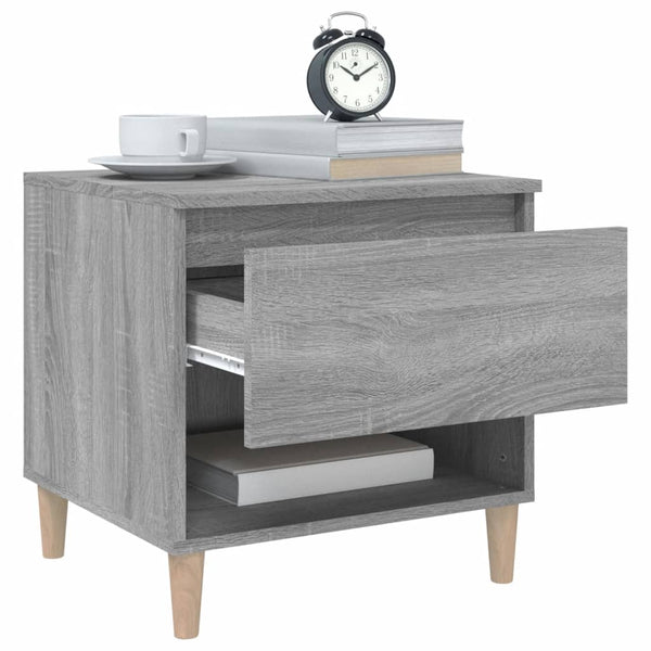 Nachttische 2er Set, Grau Sonoma