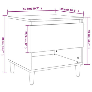 Nachttisch Braun Eichen-Optik 50 cm