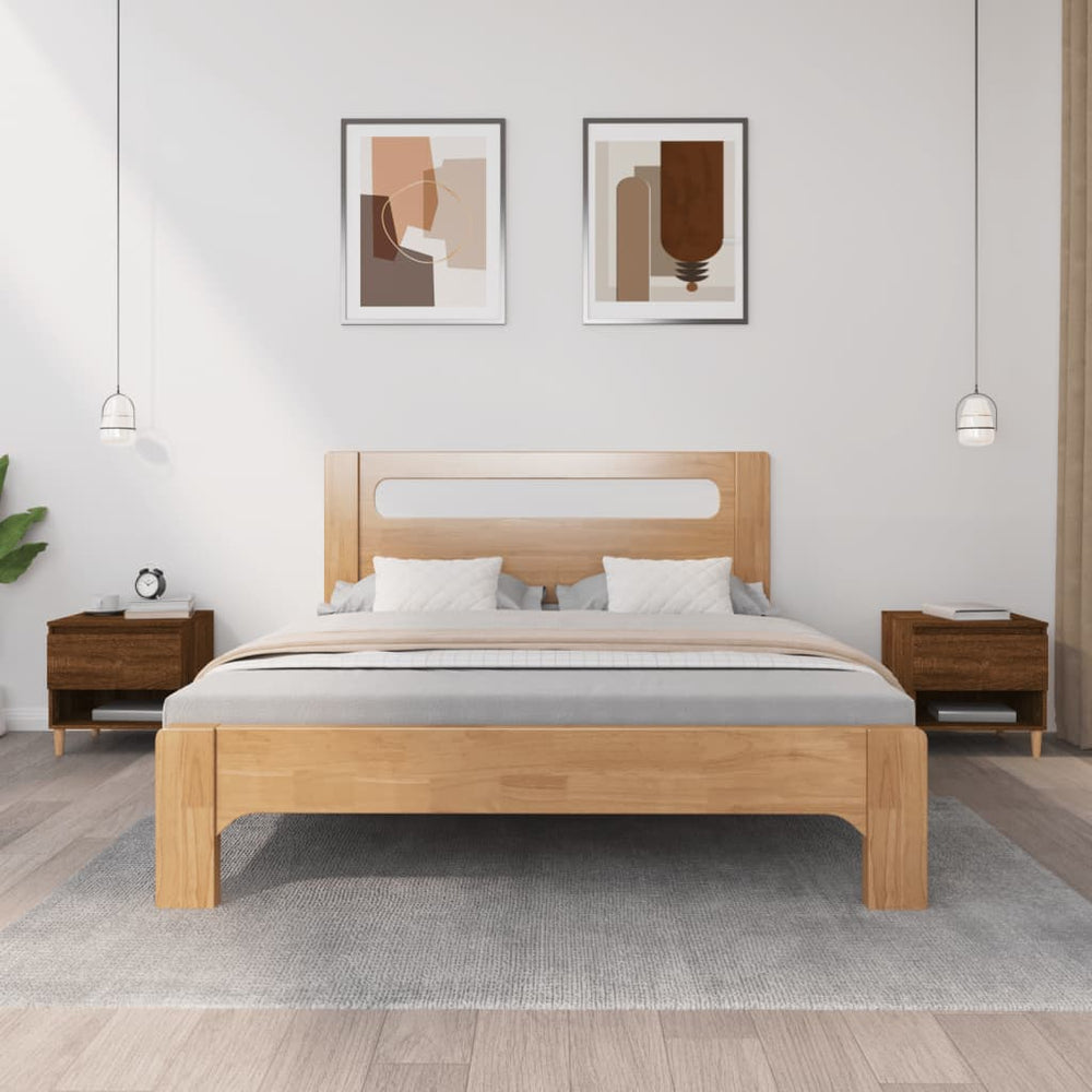 vidaXL Nightstands 2 pcs Brown Oak-Look 50x46x50 cm Engineered Wood
