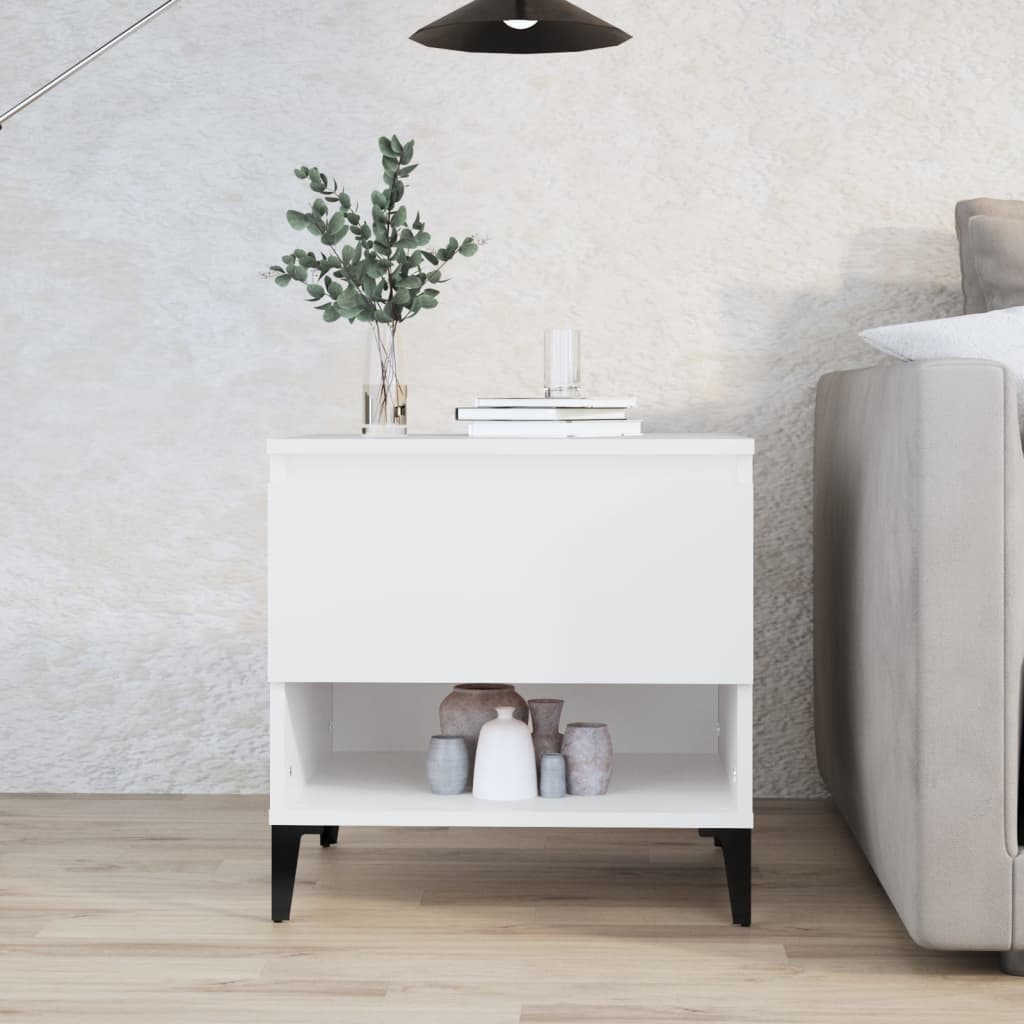 Weißer Beistelltisch 50x50 cm