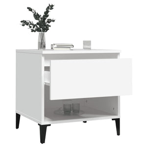 Beistelltische 2er Set, Weiß, 50 cm