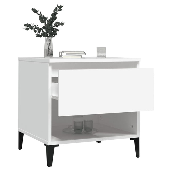 Beistelltische 2er Set, Weiß, 50 cm