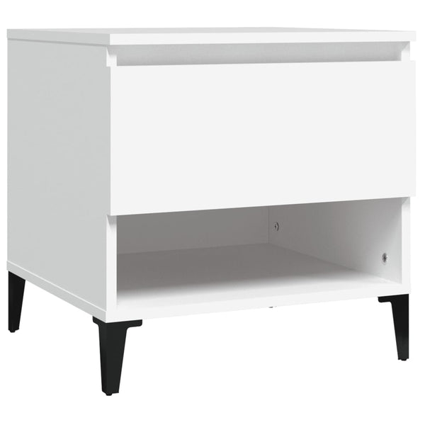 Beistelltische 2er Set, Weiß, 50 cm