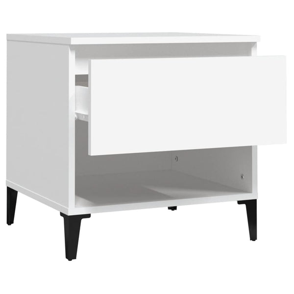 Beistelltische 2er Set, Weiß, 50 cm