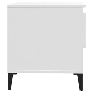 Beistelltische 2er Set, Weiß, 50 cm