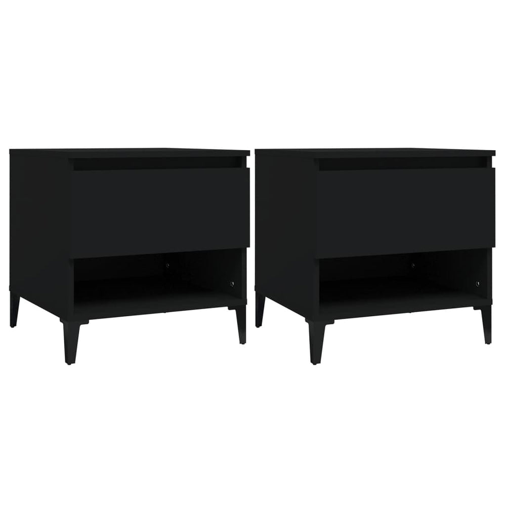Beistelltische 2er Set Schwarz