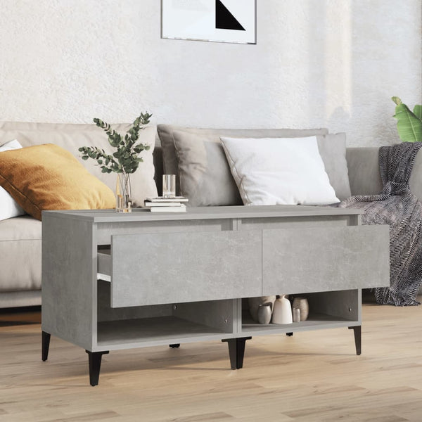 Betongraue Beistelltische, 2er-Set