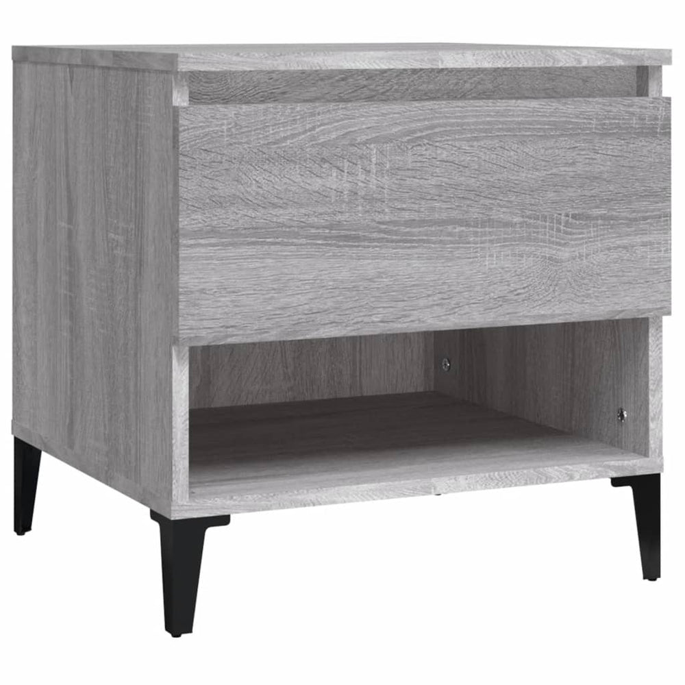 Grauer Beistelltisch Sonoma Holz 50x46x50cm