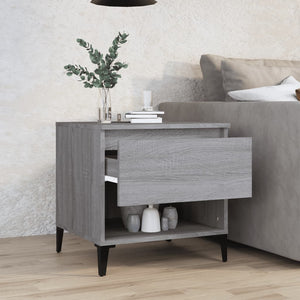 Grauer Beistelltisch Sonoma Holz 50x46x50cm