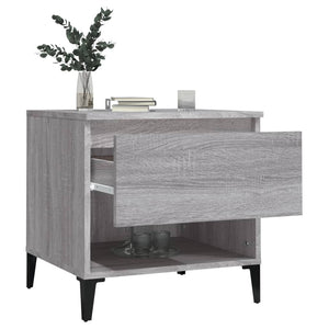 Grauer Beistelltisch Sonoma Holz 50x46x50cm