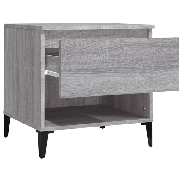 Grauer Beistelltisch Sonoma Holz 50x46x50cm
