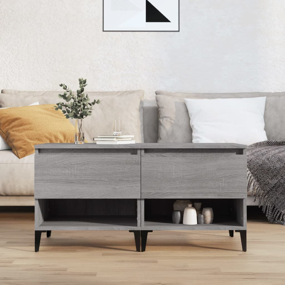 Beistelltische 2er Set Grau Sonoma