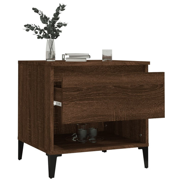 Beistelltische 2er-Set Braun Eichenoptik 50x46x50 cm