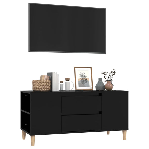 Schwarzer TV-Schrank 102 cm