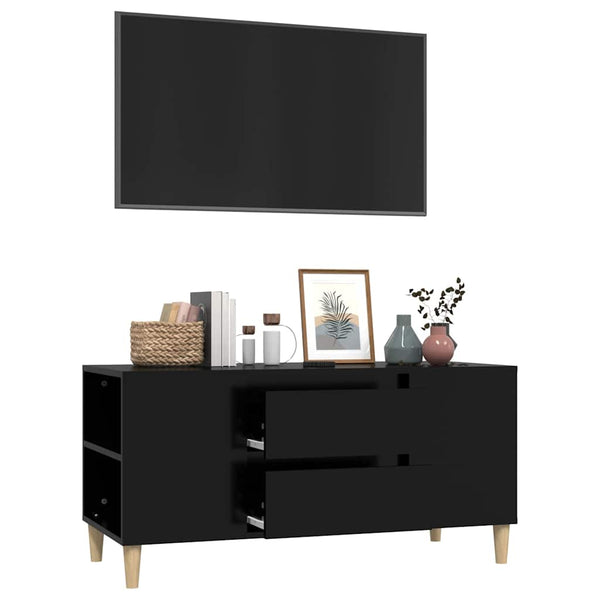 Schwarzer TV-Schrank 102 cm