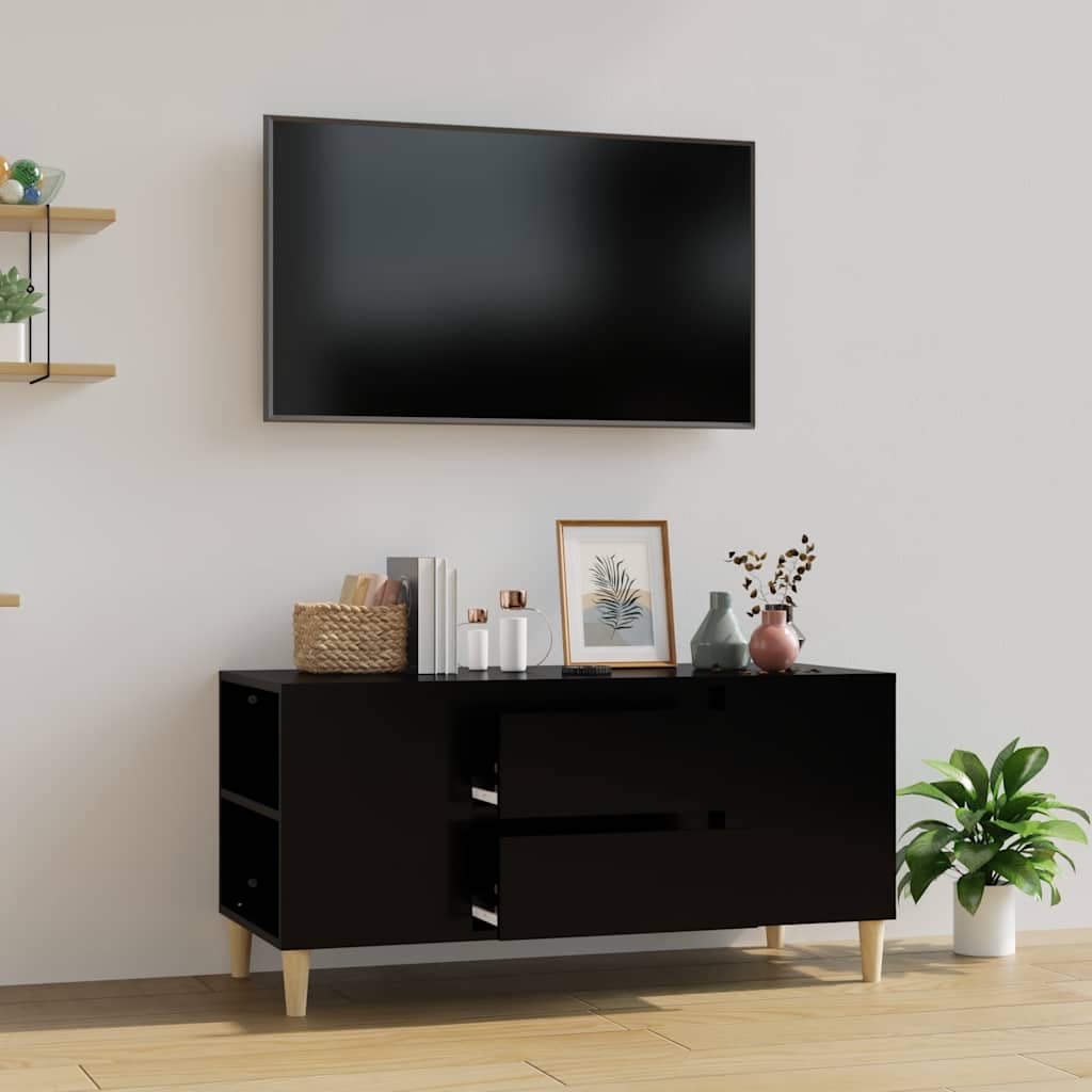 Schwarzer TV-Schrank 102 cm