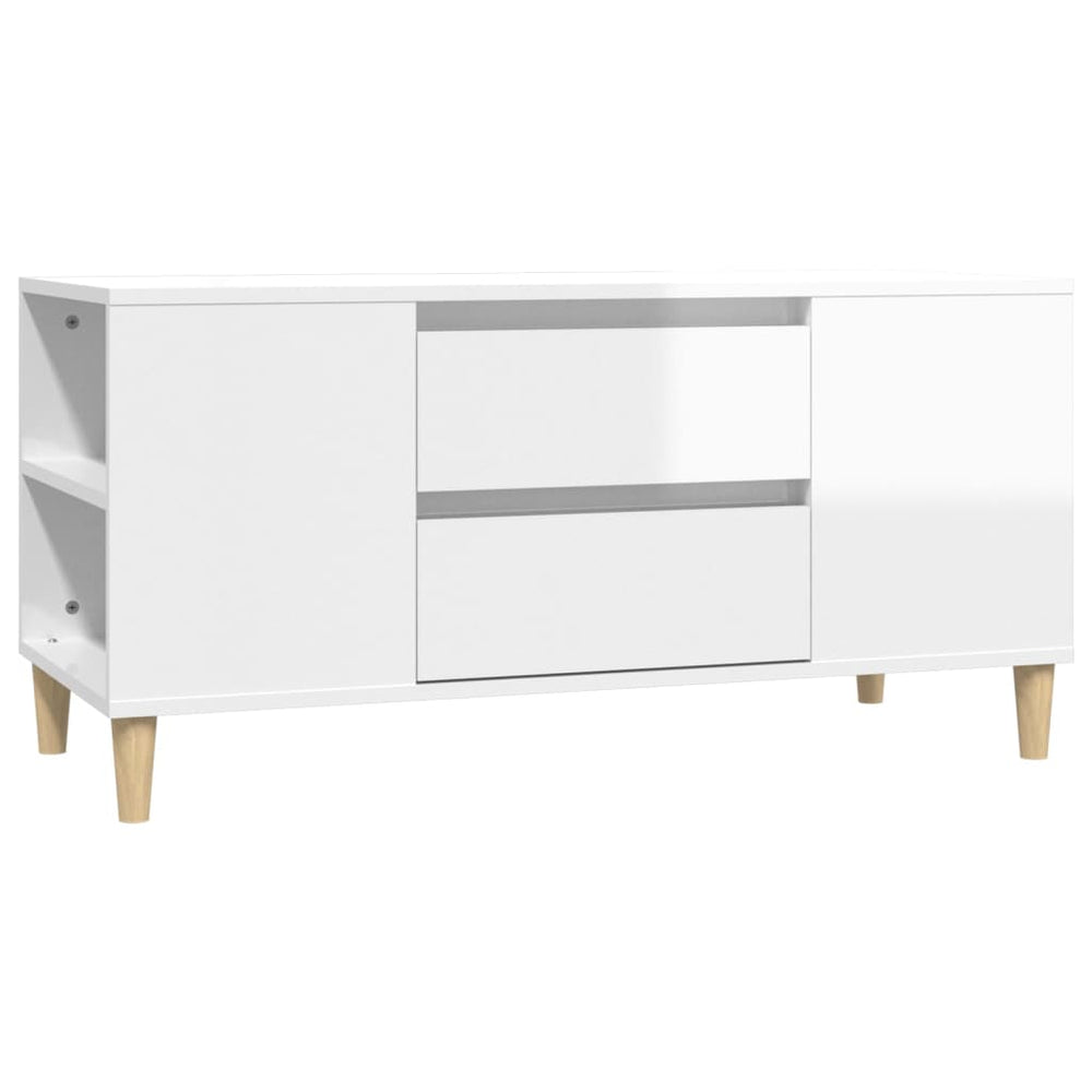 TV-Schrank Weiß Hochglanz 102 cm