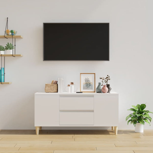 TV-Schrank Weiß Hochglanz 102 cm