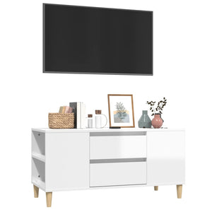 TV-Schrank Weiß Hochglanz 102 cm