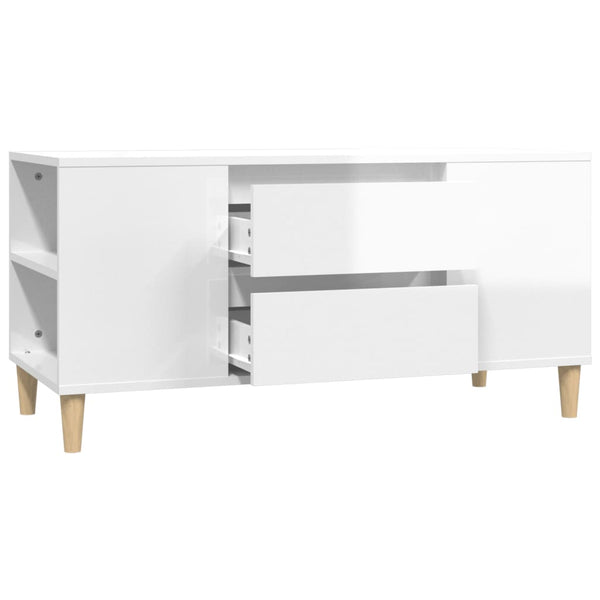 TV-Schrank Weiß Hochglanz 102 cm