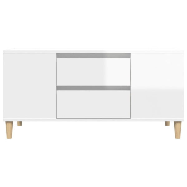 TV-Schrank Weiß Hochglanz 102 cm