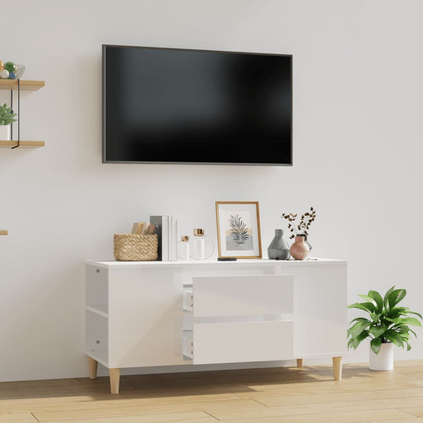 TV-Schrank Weiß Hochglanz 102 cm