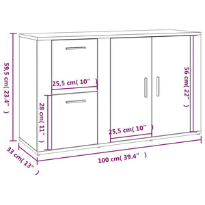 Sideboard Weiß 100 cm Holzwerkstoff