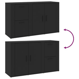 Schwarzes Sideboard 100 cm Holz