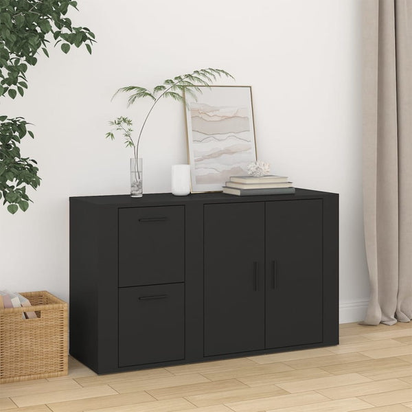 Schwarzes Sideboard 100 cm Holz