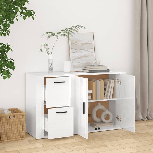 Sideboard Hochglanz Weiß 100 cm