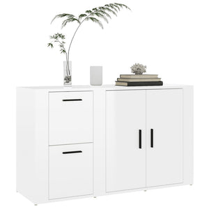 Sideboard Hochglanz Weiß 100 cm
