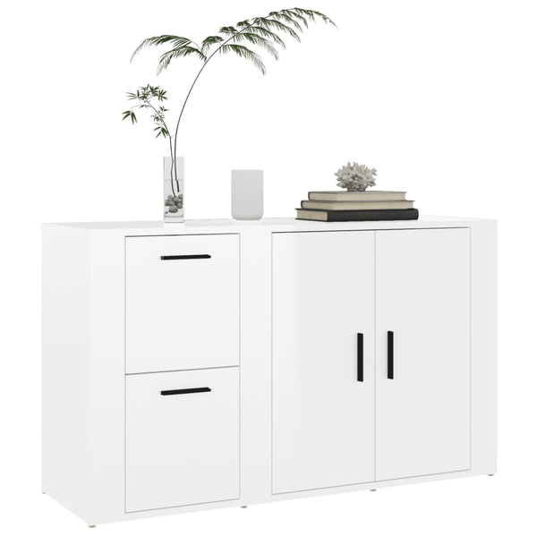 Sideboard Hochglanz Weiß 100 cm
