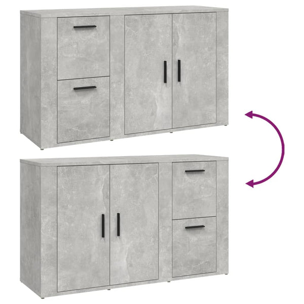 Betongraues Sideboard 100 cm