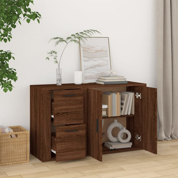 Sideboard Braun Eichen-Optik 100 cm