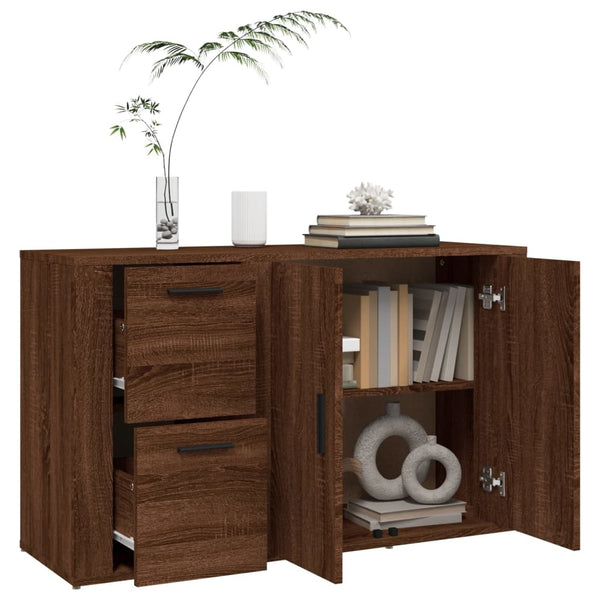 Sideboard Braun Eichen-Optik 100 cm
