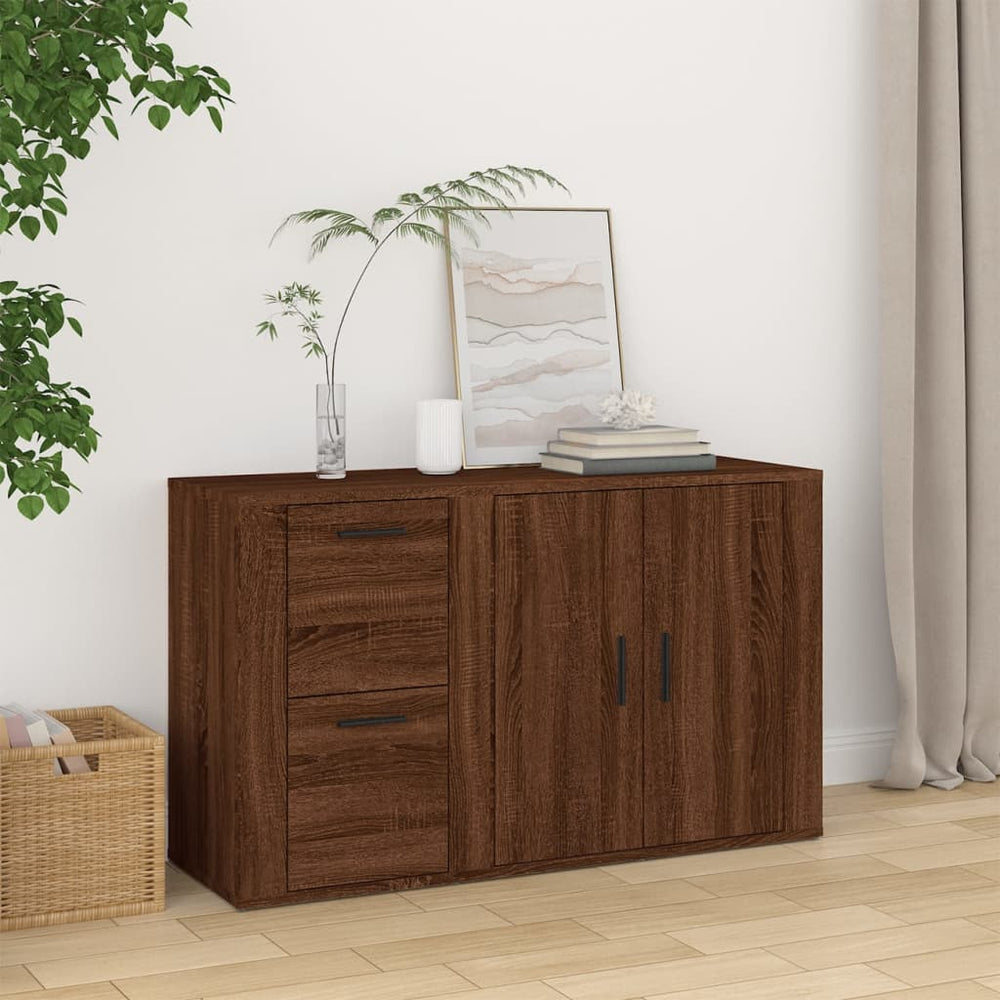 vidaXL Sideboard Brown Oak-Look 100x33x59.5 cm Engineered Wood