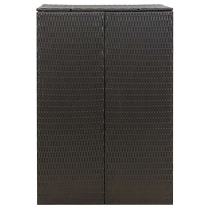 vidaXL Abri pour poubelles 1 bac Noir 70x80x117 cm Résine tressée