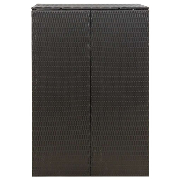 vidaXL Abri pour poubelles 1 bac Noir 70x80x117 cm Résine tressée