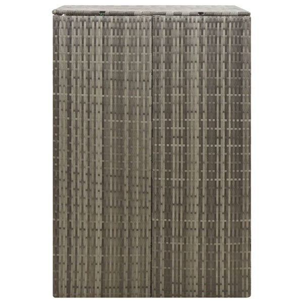 Mülltonnenbox Grau Poly Rattan für 1 Tonne