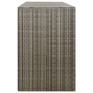 Mülltonnenbox für 3 Tonnen - Grau Poly Rattan