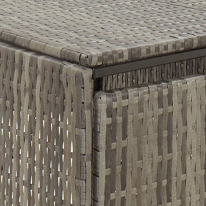 Mülltonnenbox für 3 Tonnen - Grau Poly Rattan